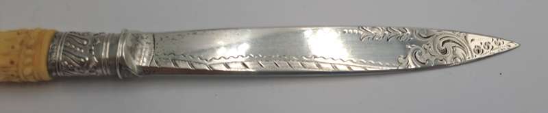 Antique 1909 Sheffield Hallmarked Sterling Silver Fruit Knife William Hutton & Sons Ltd (1900..1927)