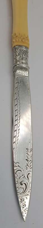 Antique 1909 Sheffield Hallmarked Sterling Silver Fruit Knife William Hutton & Sons Ltd (1900..1927)