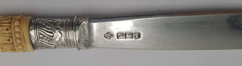 Antique 1909 Sheffield Hallmarked Sterling Silver Fruit Knife William Hutton & Sons Ltd (1900..1927)