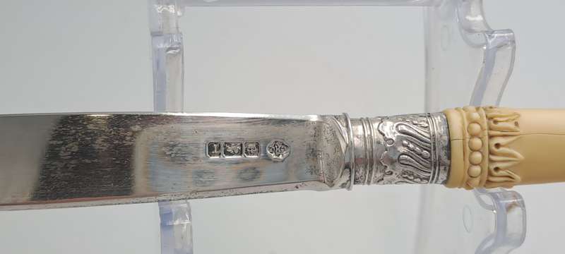 Antique 1909 Sheffield Hallmarked Sterling Silver Fruit Knife William Hutton & Sons Ltd (1900..1927)