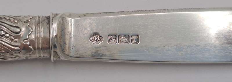 Antique 1909 Sheffield Hallmarked Sterling Silver Fruit Knife William Hutton & Sons Ltd (1900..1927)