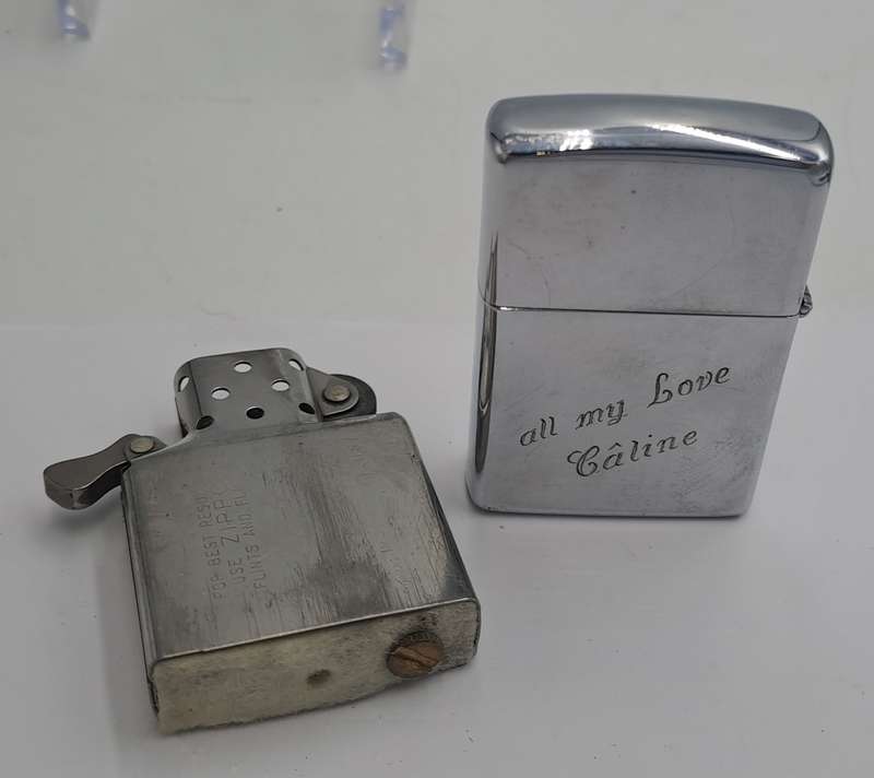 Vintage Zippo Lighter - Personalised Engraving - Needs Service