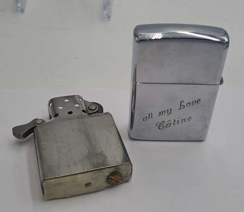 Vintage Zippo Lighter - Personalised Engraving - Needs Service