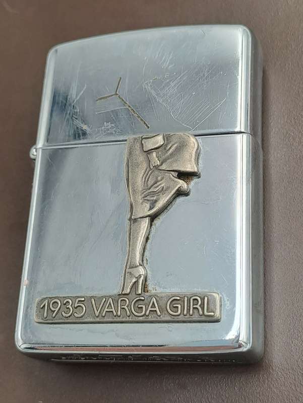 1993 Zippo Lighter with ONLY the Bottom Half of the 1835 Varga Girl -Need a service
