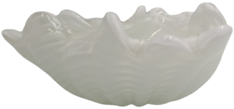 Murano Art Glass Brilliant White Swirl Vase 7,5cm x 17cm x 18cm