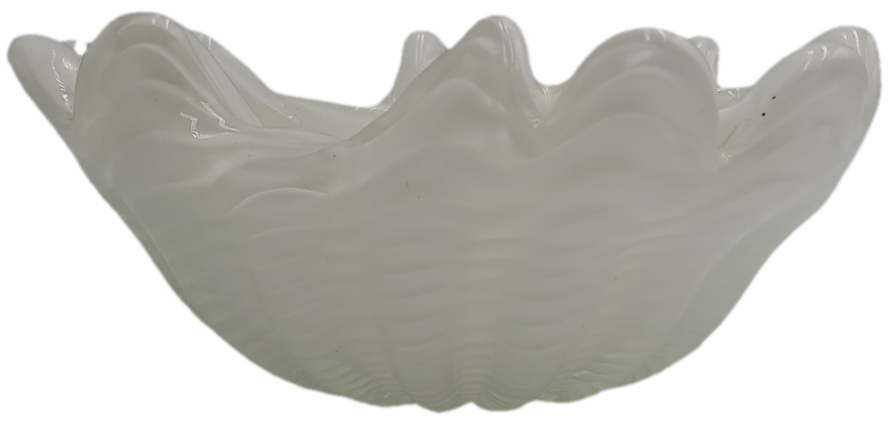 Murano Art Glass Brilliant White Swirl Vase 7,5cm x 17,5cm x 16cm