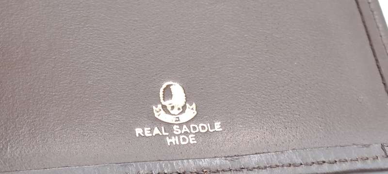 Vintage Real Saddle Hide R.S.A Passport Folio/wallet
