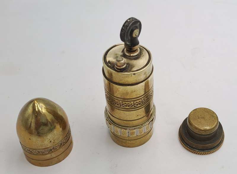 Antique 1914 WW1 Solid BRASS Trench Lighter -  Made in France