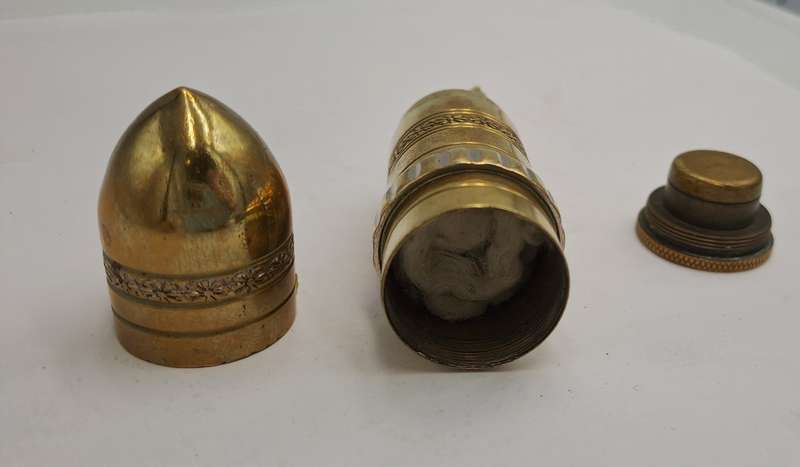 Antique 1914 WW1 Solid BRASS Trench Lighter -  Made in France