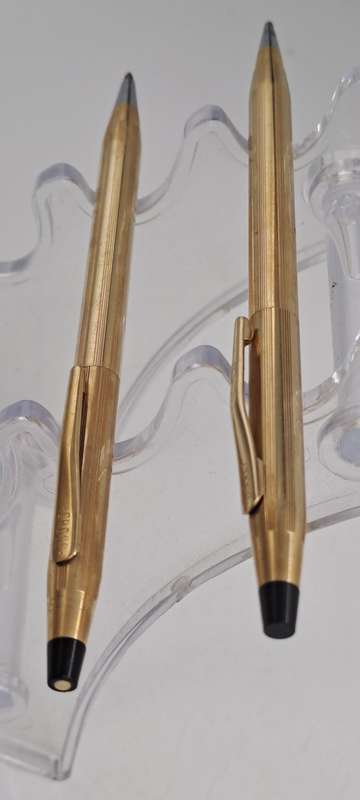 Vintage 1/20 12Kt Gold Cross Ball Pen and Pencil set -Need New refill and lead