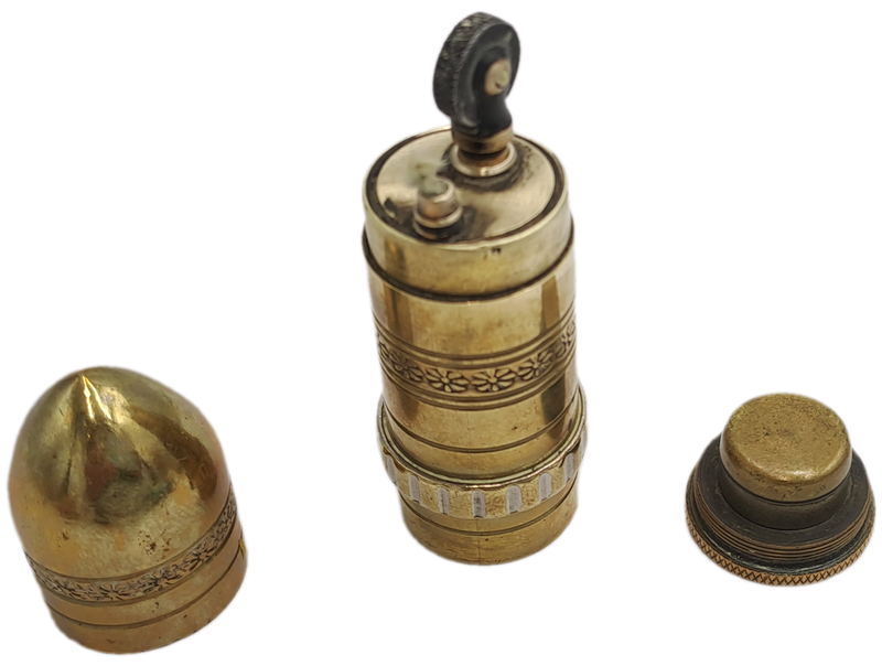Antique 1914 WW1 Solid BRASS Trench Lighter -  Made in France