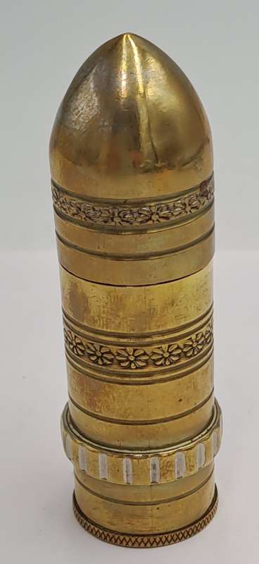 Antique 1914 WW1 Solid BRASS Trench Lighter -  Made in France