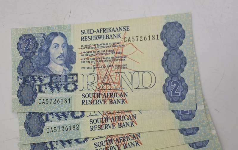 Lot of 10- 1984 De Kock R1 Notes -3rd Issue In Sequence Uncirculated  CA5726181 to CA5726190
