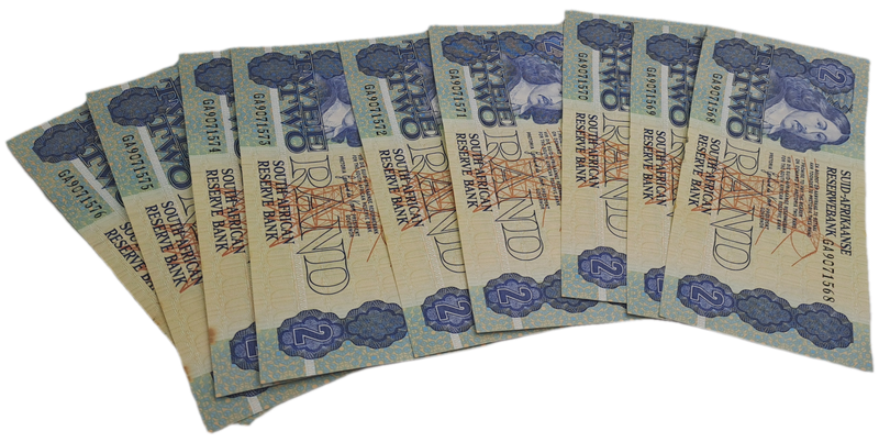 Lot of 10 -1989 Gerhard De Kock R2 Notes 3rd Issue In Sequence-Uncirculated see condition