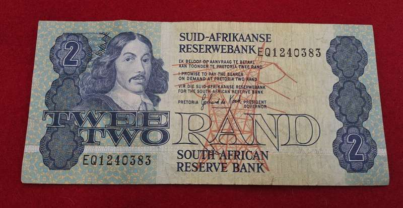 1984 GPC de Kock 2 Rand Note -AFR-ENG   - 3rd Issue -