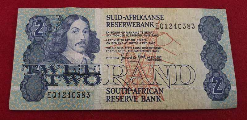 1984 GPC de Kock 2 Rand Note -AFR-ENG   - 3rd Issue -