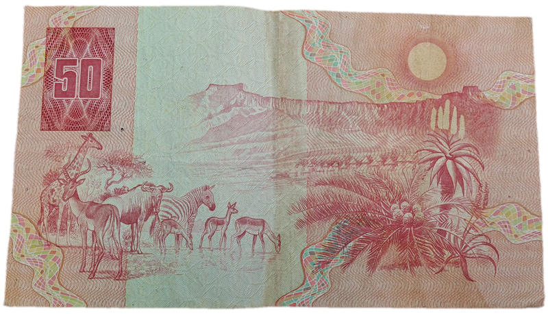 1984 GPC de Kock R50 Rand Note -AFR-ENG   - 3rd Issue -