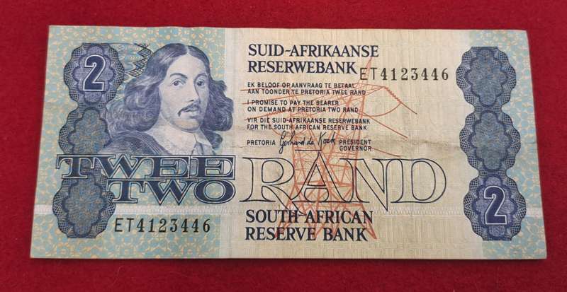 1984 GPC de Kock 2 Rand Note-AFR-ENG - 3rd Issue -
