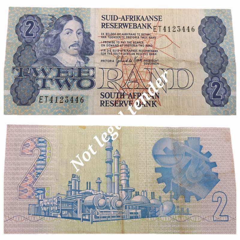 1984 GPC de Kock 2 Rand Note-AFR-ENG - 3rd Issue -