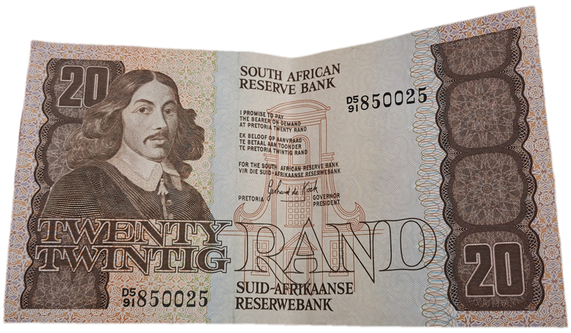 1984 GPC de Kock 20 Rand Note -AFR-ENG   - 3rd Issue -Uncirculated