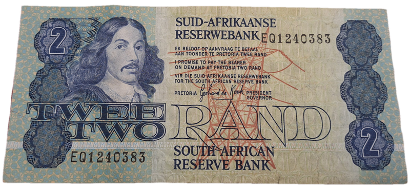 1984 GPC de Kock 2 Rand Note -AFR-ENG   - 3rd Issue -