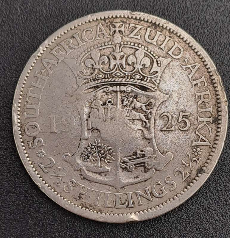 1925 South Africa Silver 2½ Shillings - George V