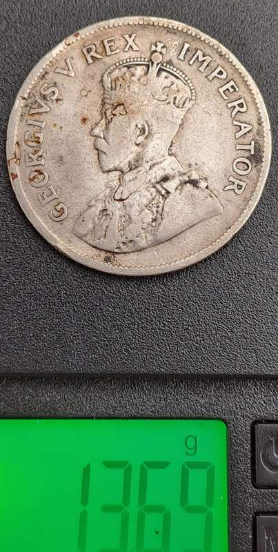 1925 South Africa Silver 2½ Shillings - George V