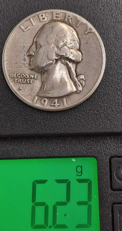 1941 ¼ Dollar "Washington Silver Quarter"