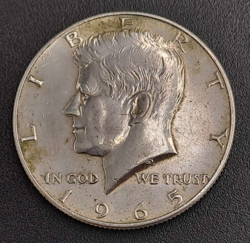1965   United States  ½ Dollar "Kennedy Half Dollar" 40% Silver