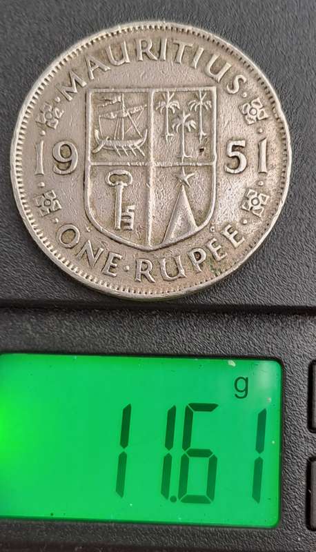 1951 Mauritius 1 Rupee - George VI