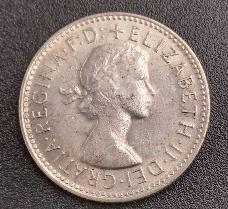1961 Australia Silver 1 Shilling - Elizabeth II 1st Portrait