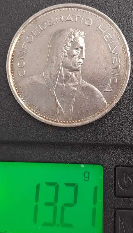 1976 Switzerland 5 Francs Herdsman, copper-nickel,