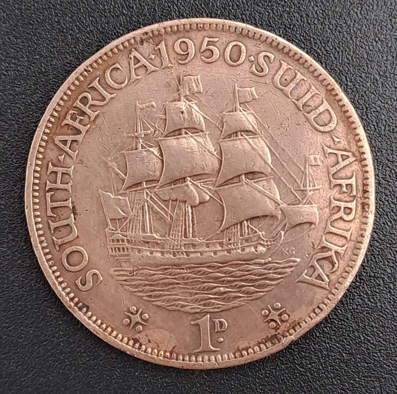 1950- South Africa  1 Penny - George VI