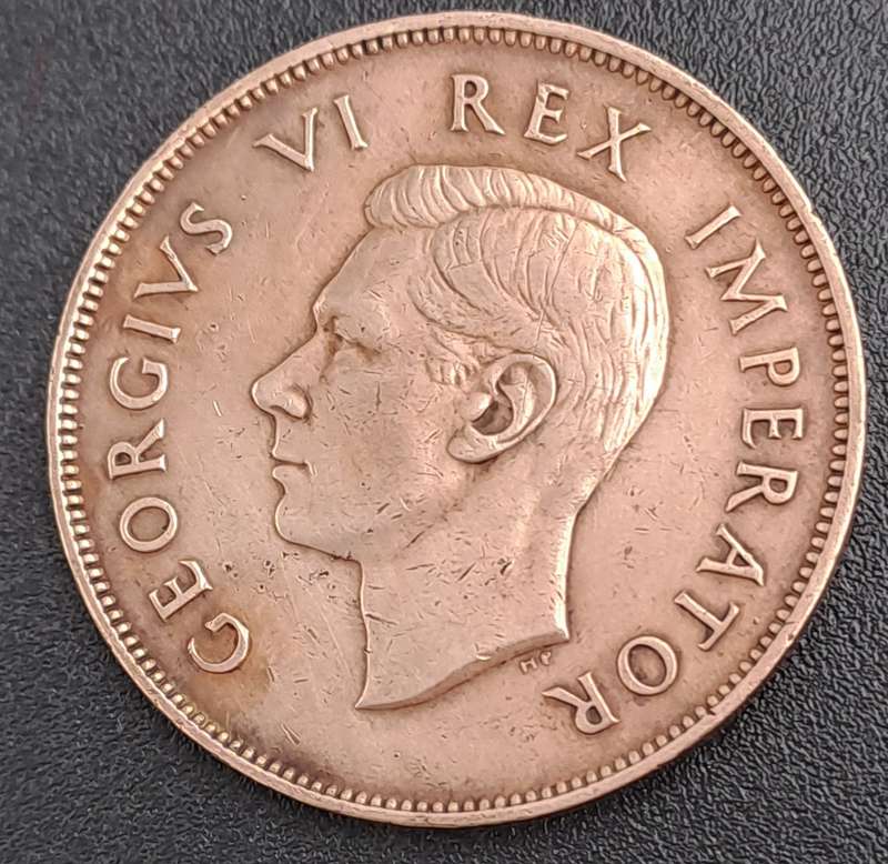 1944- South Africa  1 Penny - George VI Rex Imperator
