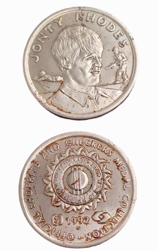 1992 Token -Official Shoprite and Checkers Medal Collection - Jonty Rhodes