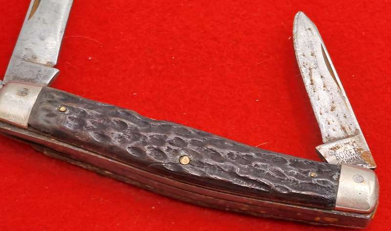 Vintage 3 Blade Henry Boker Pocket Knife -Made in Germany