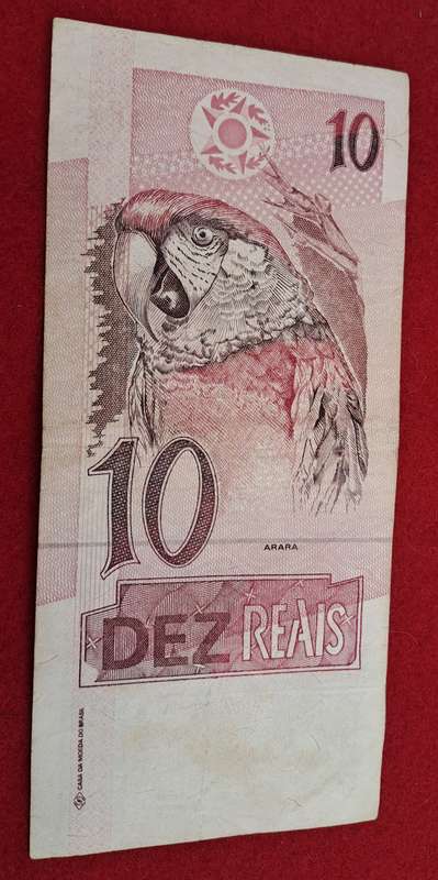 1997-2010 Brazil 10 Reais 1st. Family, Watermark "Flag"