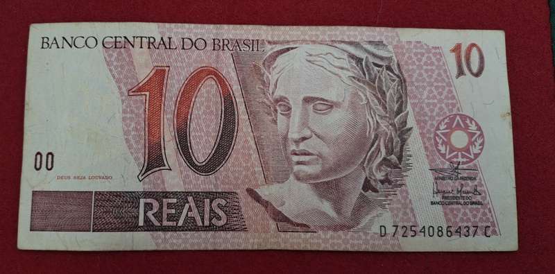 1997-2010 Brazil 10 Reais 1st. Family, Watermark "Flag" Uncirculated