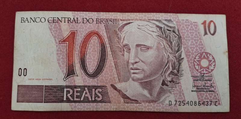 1997-2010 Brazil 10 Reais 1st. Family, Watermark "Flag" Uncirculated