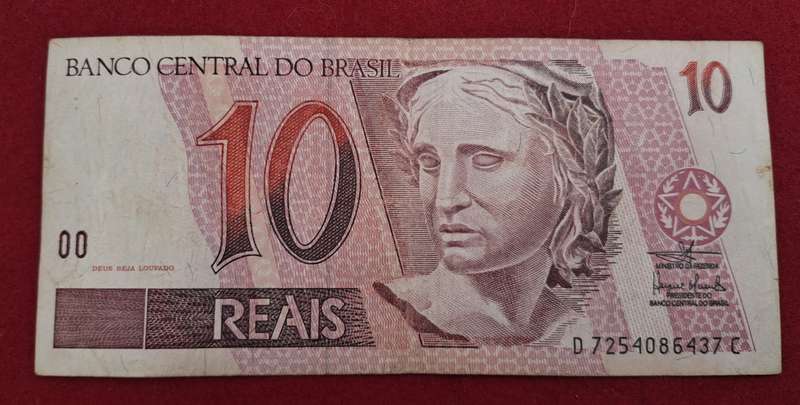 1997-2010 Brazil 10 Reais 1st. Family, Watermark "Flag" Uncirculated