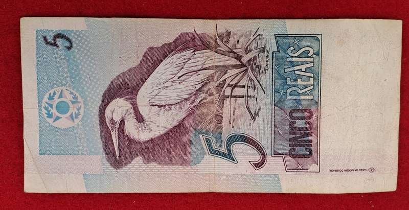 1997-2009 Brazil 5 Reais 1st. Family, Watermark "Flag"