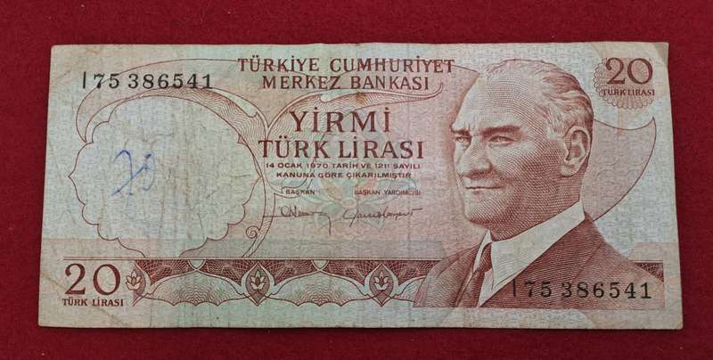 1966-1983 Turkey  20 Lira