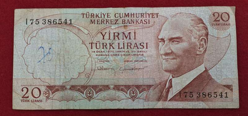 1966-1983 Turkey  20 Lira