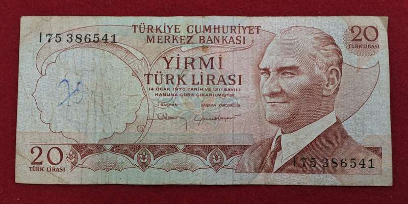 1966-1983 Turkey  20 Lira