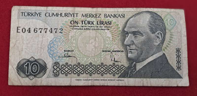 1982 Turkey  10 Lira