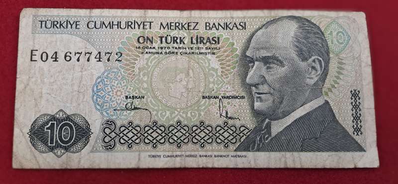 1982 Turkey  10 Lira