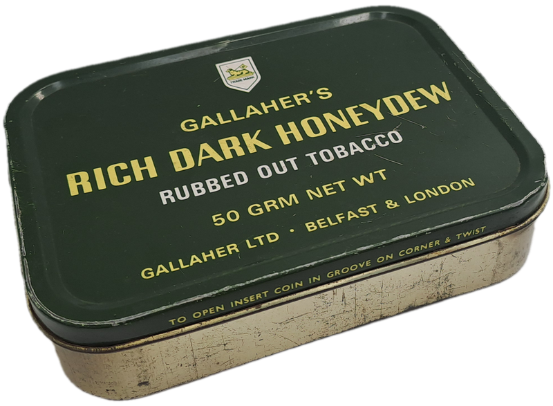 Empty Vintage Gallaher's Rich Dark Honeydew Rubbed Out Tobacco Tin-Made in England