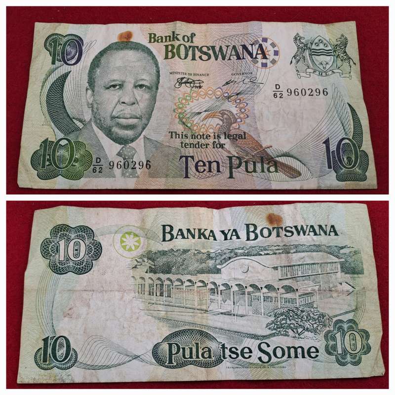 1999-2002 Botswana 10 Pula Bank Note
