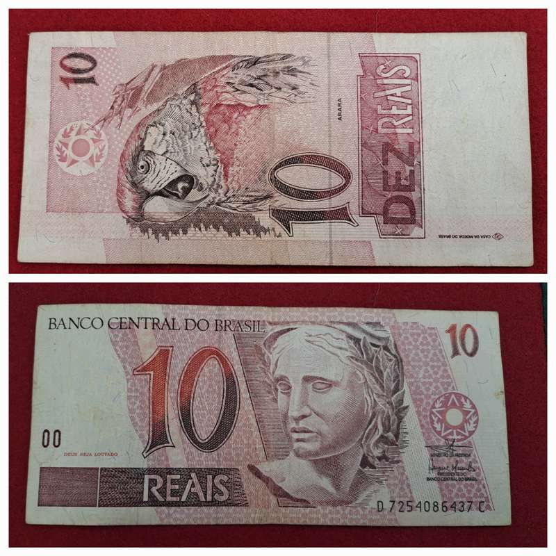 1997-2010 Brazil 10 Reais 1st. Family, Watermark "Flag" Uncirculated
