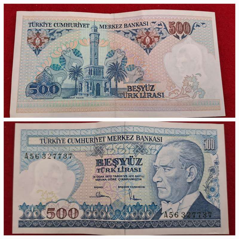 1983 Turkey  500 Lira Uncirculated